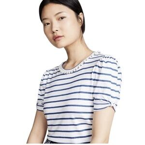 Generation Love Striped Navy and White Women's Top